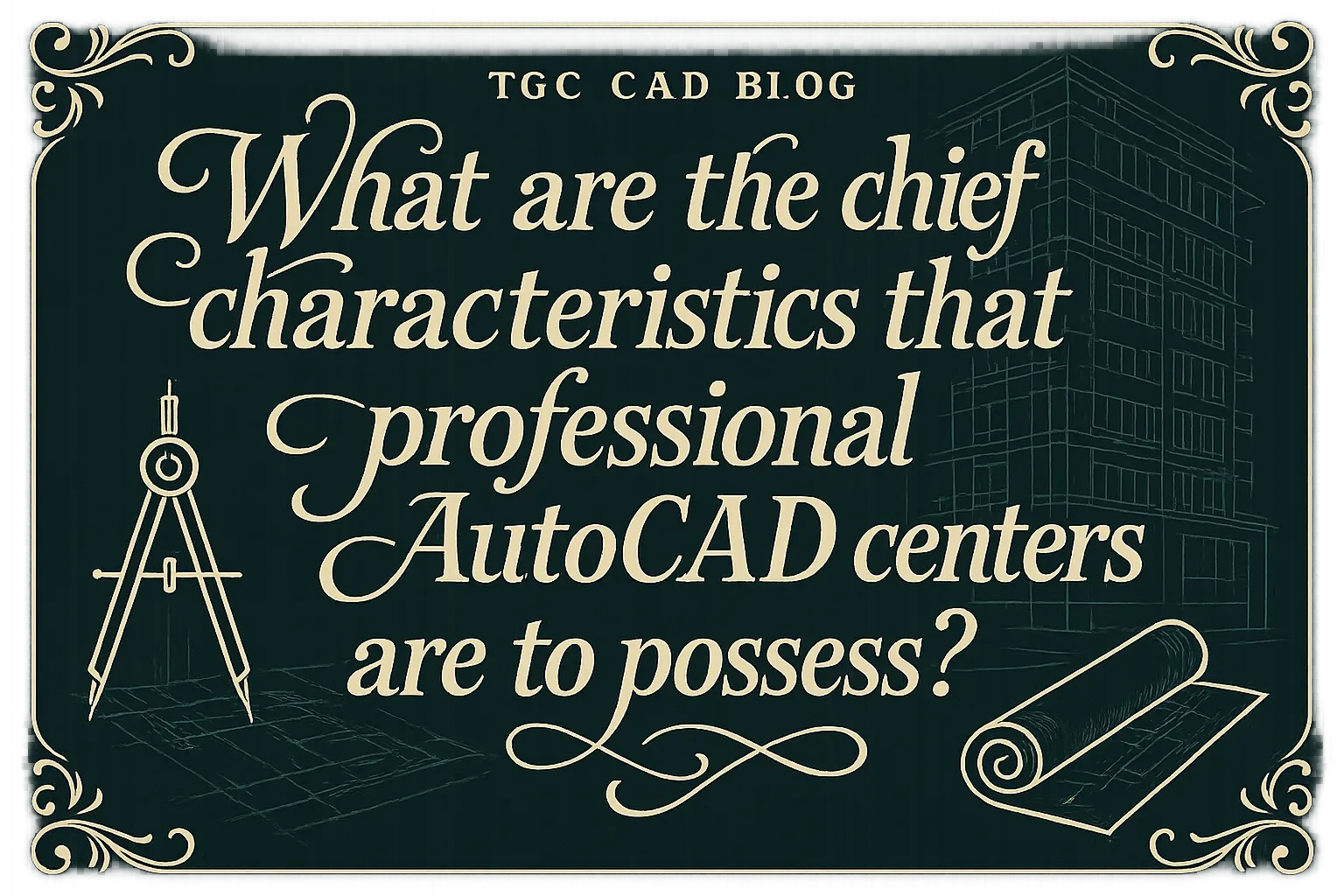 What are the chief characteristics that professional autocad centers are to possess?